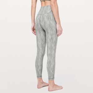 Lululemon Wunder Under High-Rise Tight 25" Arrow Jacquard Dark Olive Grey Sage 8